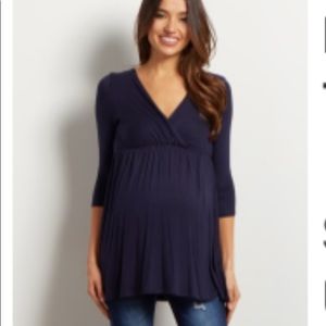 Pinkblush - navy blue - maternity - large